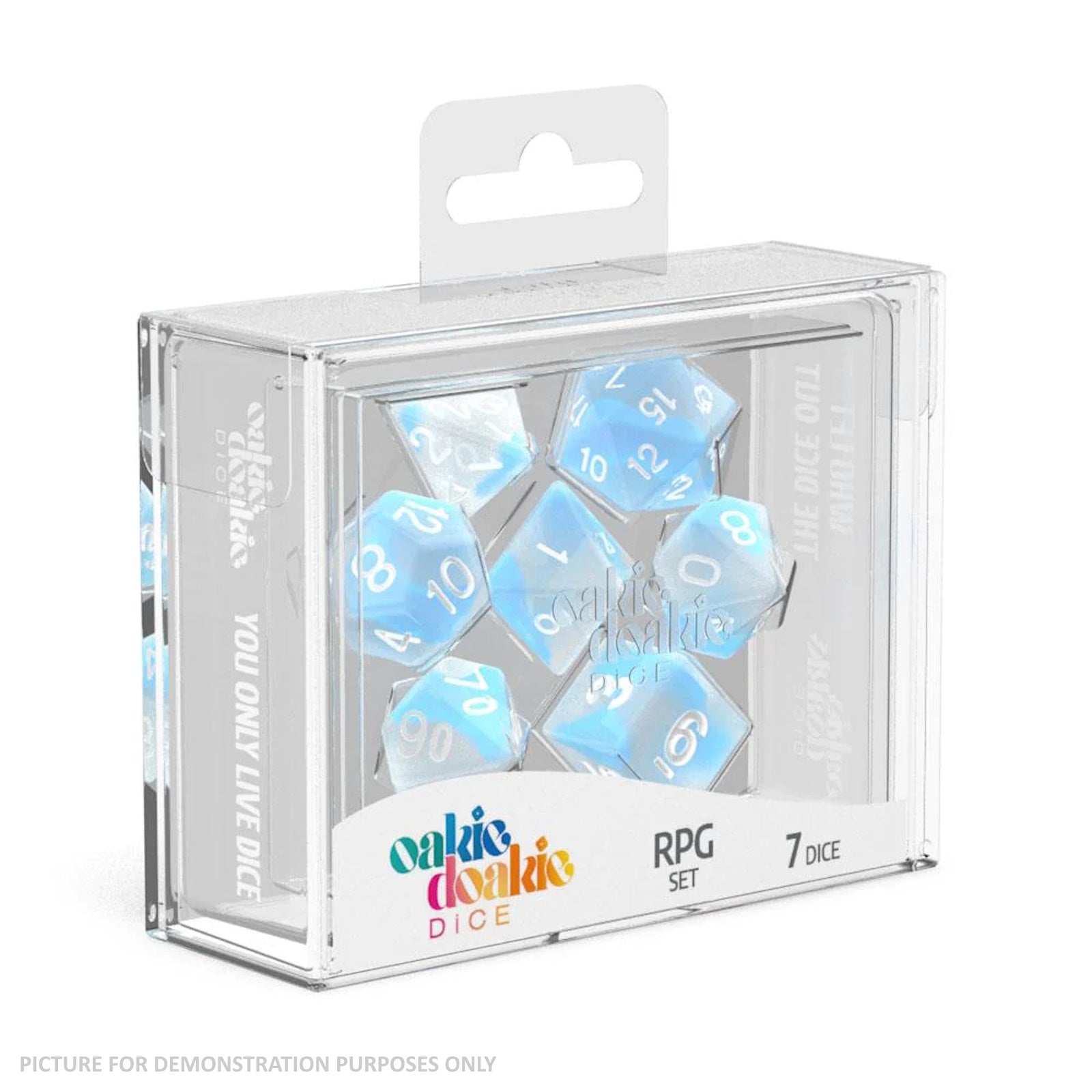 Oakie Doakie RPG Glow in the Dark Dice Set (7) - ARTIC